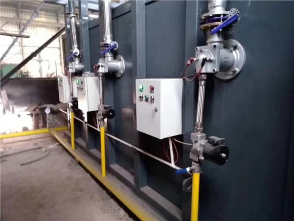 安徽:天然氣模殼焙燒爐工作現場