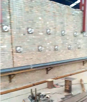 山東:天然氣紅磚窯爐_天然氣燒嘴施工現場